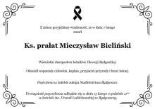 Zmarł ks Mieczysław Bieliński